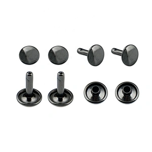 High Quality Round Head Double Cap Nickel Iron Rivet, Garments 10mm Metal Rivet For Bag Shoe