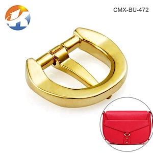 High Quality Handbag Hardware Make Custom Metal Pin Buckle,  Design Gold Plated Metal Pin Buckle with Logo for Bags