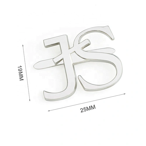 Kangsheng Factory Custom Brand Letter Metal Logo, Design Nickel Metal Letter Label for Handbags