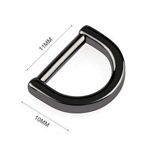 Bag Metal Accessories Zinc Alloy Small D Ring, 11mm Gunmetal Metal D-ring for Bag Handbag