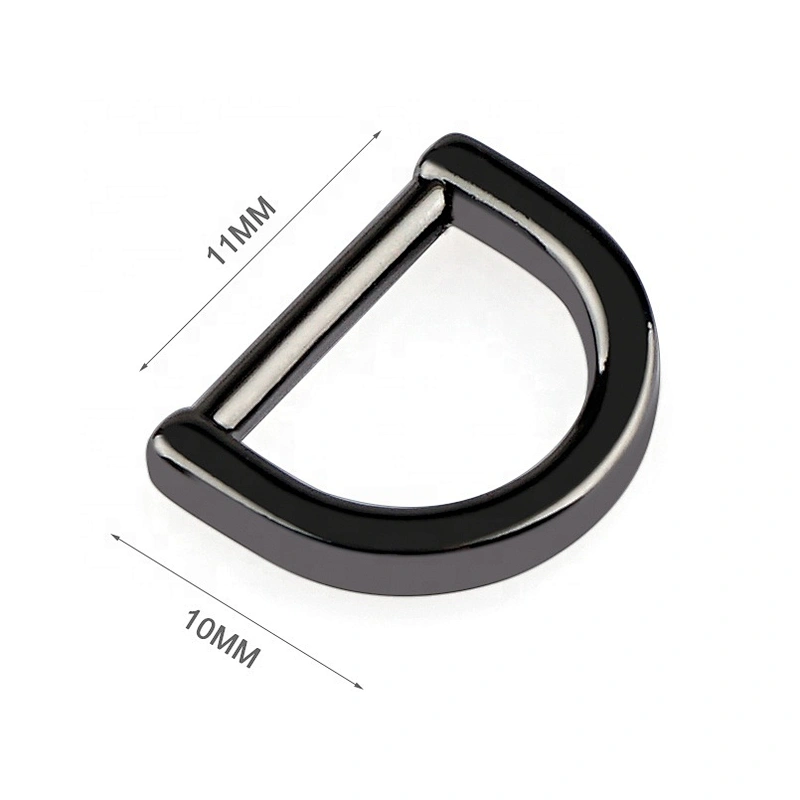 Bag Metal Accessories Zinc Alloy Small D Ring, 11mm Gunmetal Metal D-ring for Bag Handbag