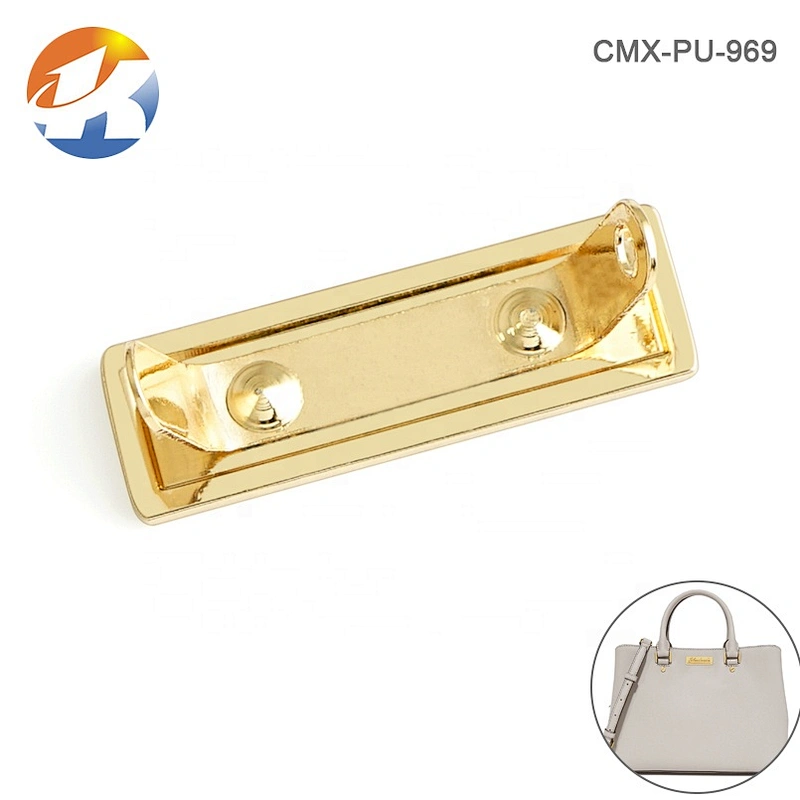 High Quality Gold Plated Custom Engrave Metal Logo Label, Design Metal Name Plate for Handbags hardware