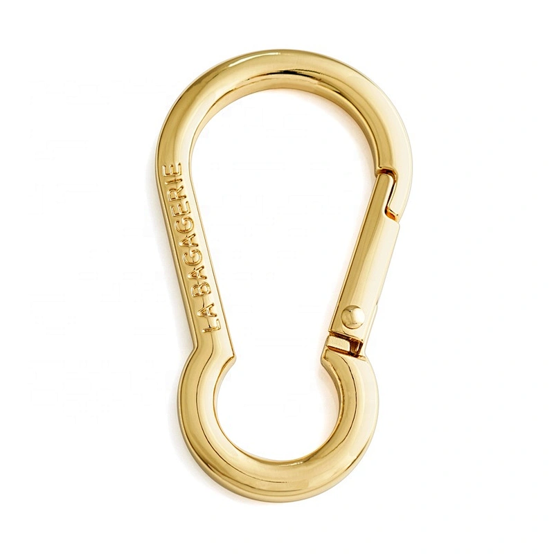 Custom High Quality Bag Accessories Gold Metal Carabiner Spring Snap Hook, Custom Alloy Metal Snap Hook for Sport Backpack