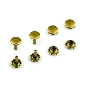 Widely Used Antique Brass Metal Double Head Rivet For Bags Garment