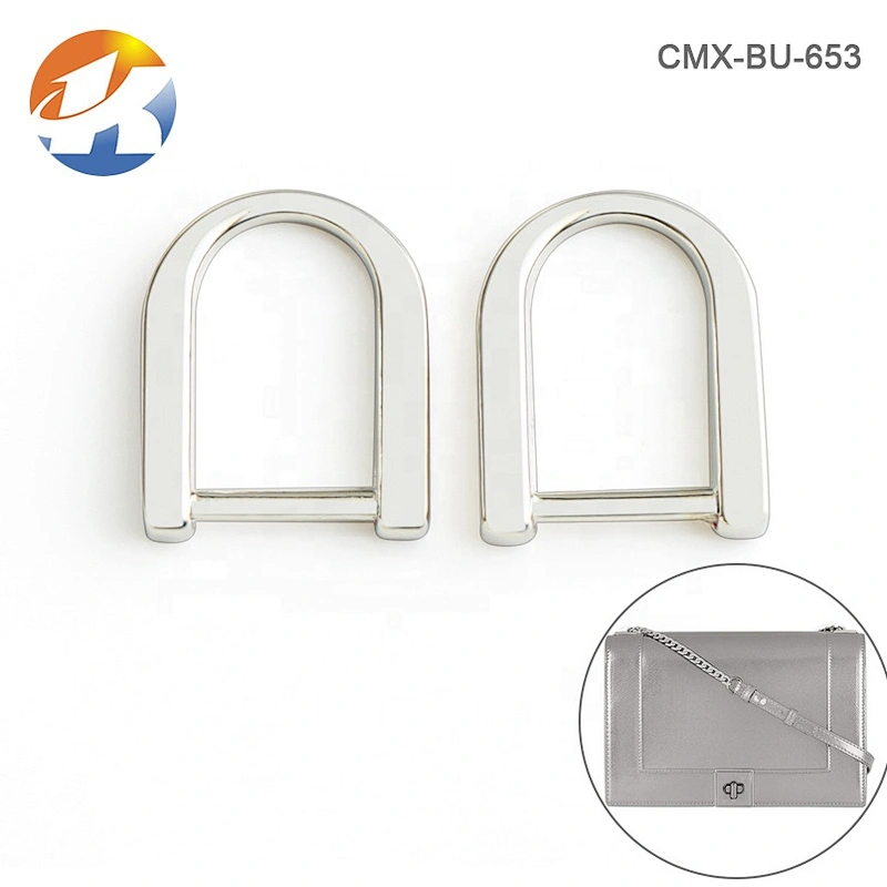 Factory Direct Wholesale Zinc Alloy D Shape Metal Ring, Custom 5mm Small Metal D Ring for Strap Handbags