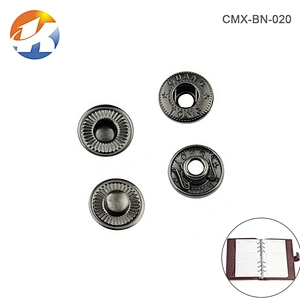 Custom Decorative Metal Press Snap Fasteners Buttons With Four Parts For Garments