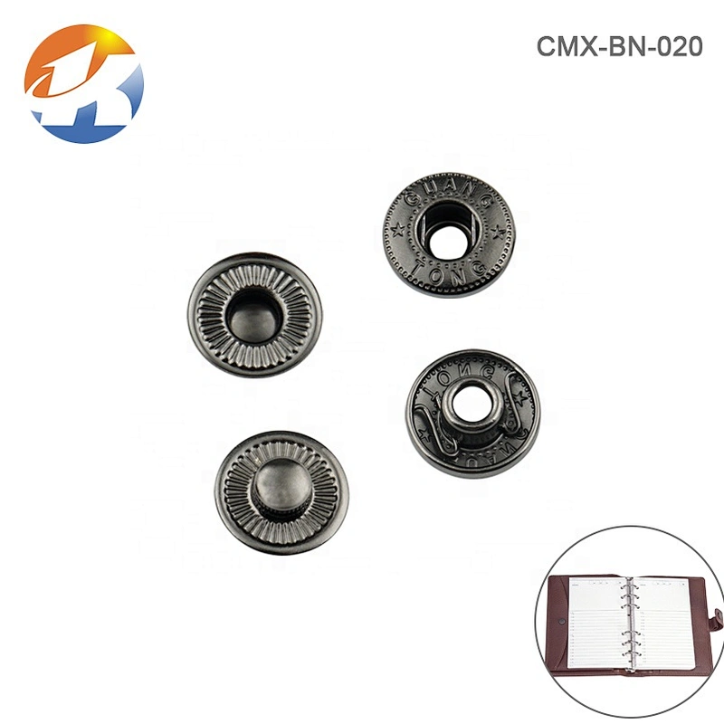 Custom Decorative Metal Press Snap Fasteners Buttons With Four Parts For Garments