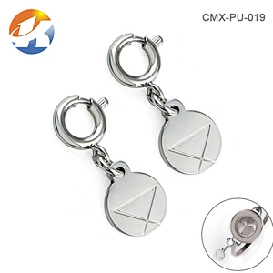 High Quality Round Shape Small Jewelry Metal Logo Name Plate Metal Bracelet Tag