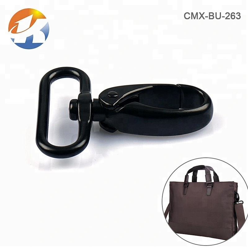 Zinc Alloy Bag Hardware Metal Bag Black Snap Hook, Wholesale Metal Snap Hook for Backpack
