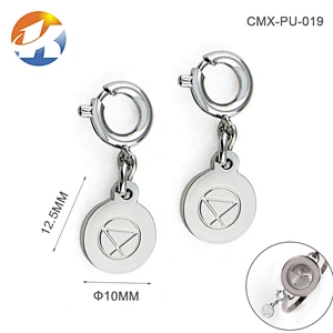 High Quality Round Shape Small Jewelry Metal Logo Name Plate Metal Bracelet Tag