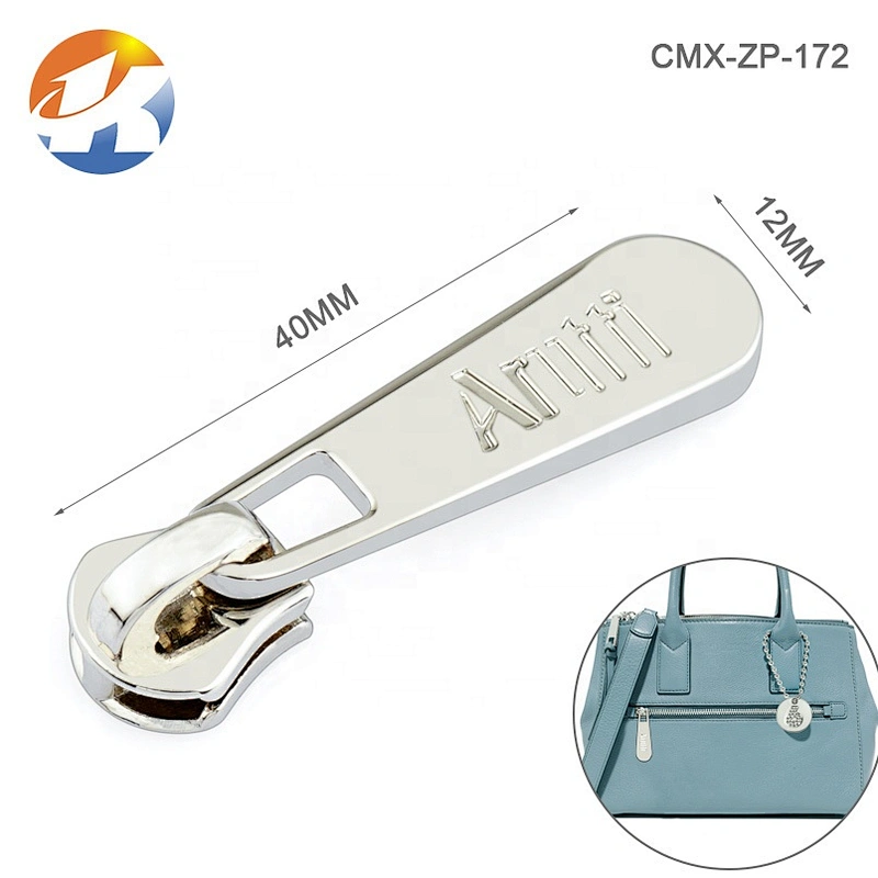 Hot Sale Zinc Alloy Metal Zip Puller for Clothing, Bag Hardware Custom Gold Metal Zipper Puller for Handbags