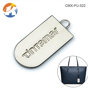 VIP Embossed Logo Hanging Bag Brand Logo Metal Tag