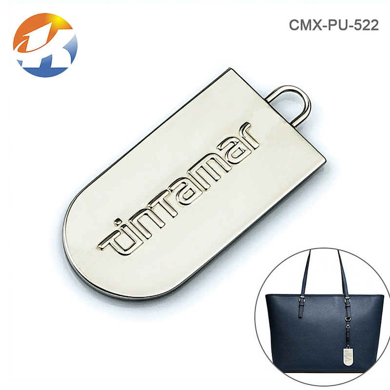 VIP Embossed Logo Hanging Bag Brand Logo Metal Tag