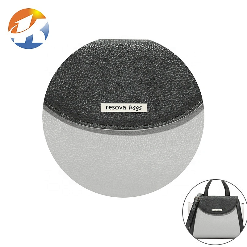 OEM ODM Rectangle with Engraved Black Logo Metal Name Plate, Design Metal Bag Logo Label for Handbag