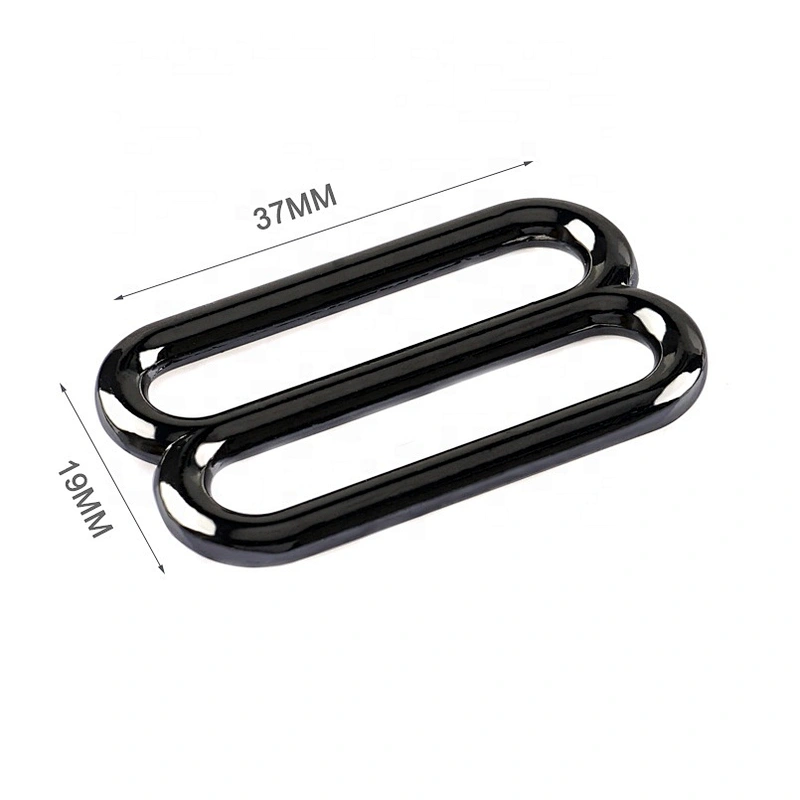 High Quality Shoulder Strap Metal Bags Adjustable Buckle 38mm, Wholesale Alloy Gunmetal Metal Bag Adjuster Buckle for Backpack