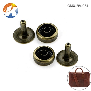 Wholesale 10Mm Metal Leather Rivet, Antique Brass Metal Feet Rivet For Bag