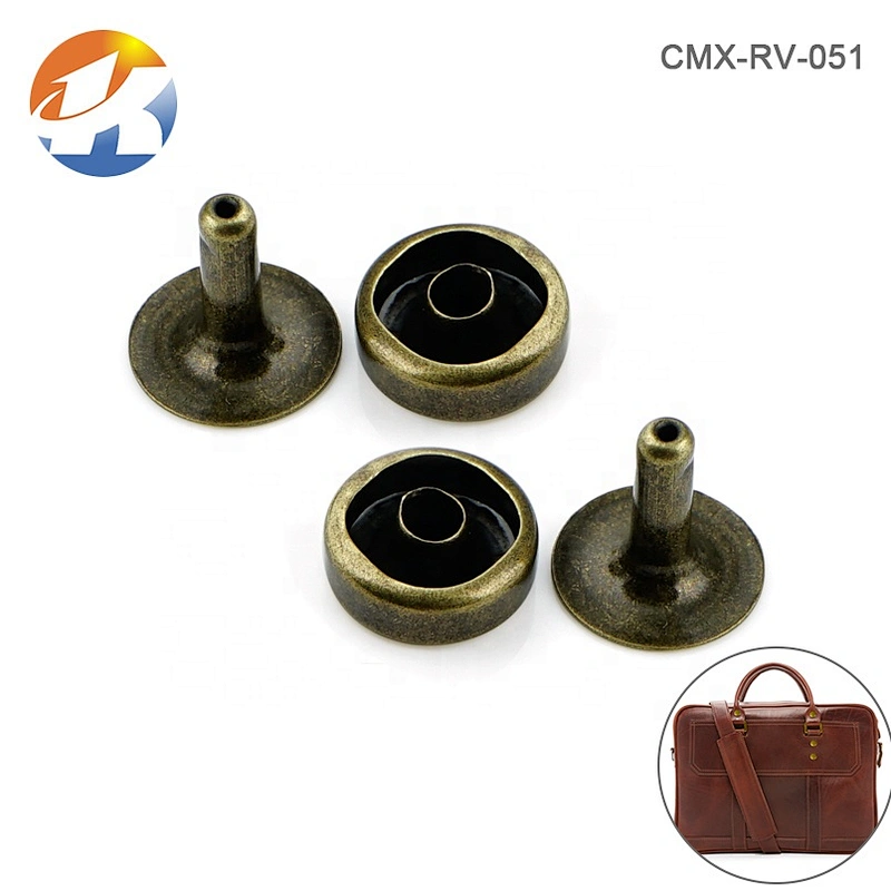 Wholesale 10Mm Metal Leather Rivet, Antique Brass Metal Feet Rivet For Bag