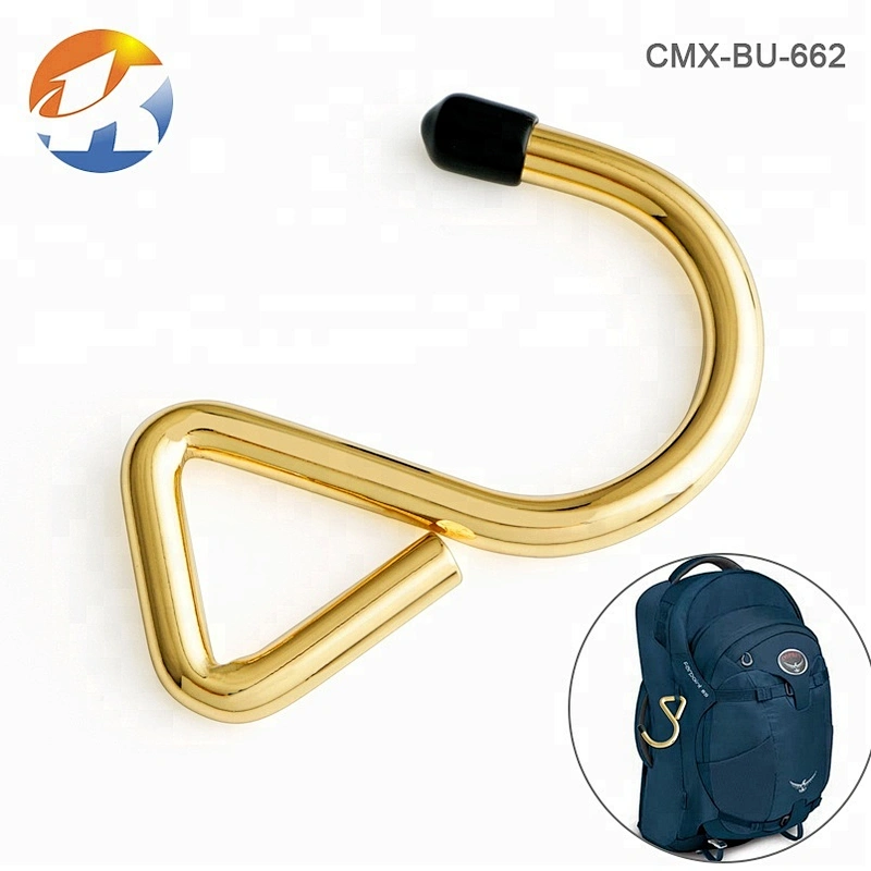 Bulk Price Nickel-Free Gold Plated Iron S Hook with Black Sheath For Hanging, Metal 