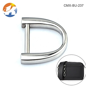 High Grade Handbag Hardware 30mm Metal D Ring, Custom Zinc Alloy Silver Metal D Ring for Bags