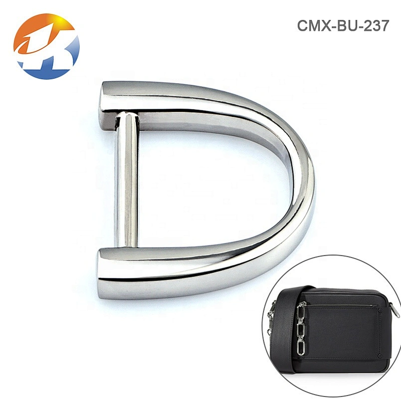High Grade Handbag Hardware 30mm Metal D Ring, Custom Zinc Alloy Silver Metal D Ring for Bags
