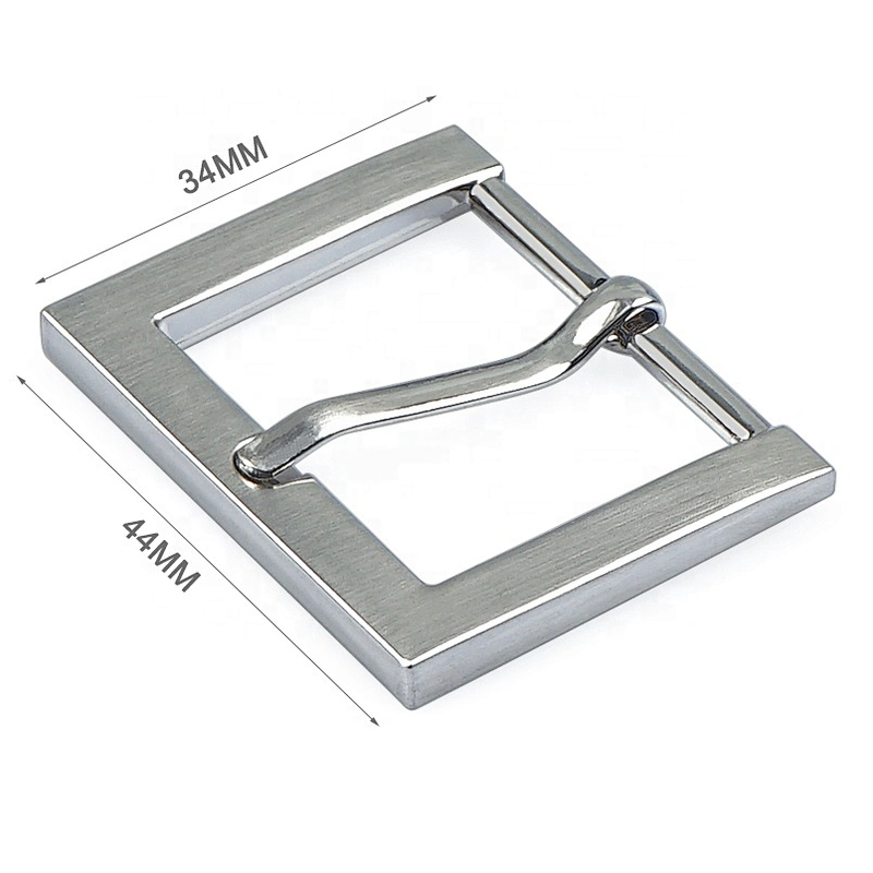 Wholesale Custom Zinc Alloy Die Cast Square Brushed Nickel Metal Pin Belt Buckle