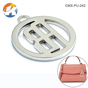 AB Letters Hang Hollow Round Metal Logo Tag