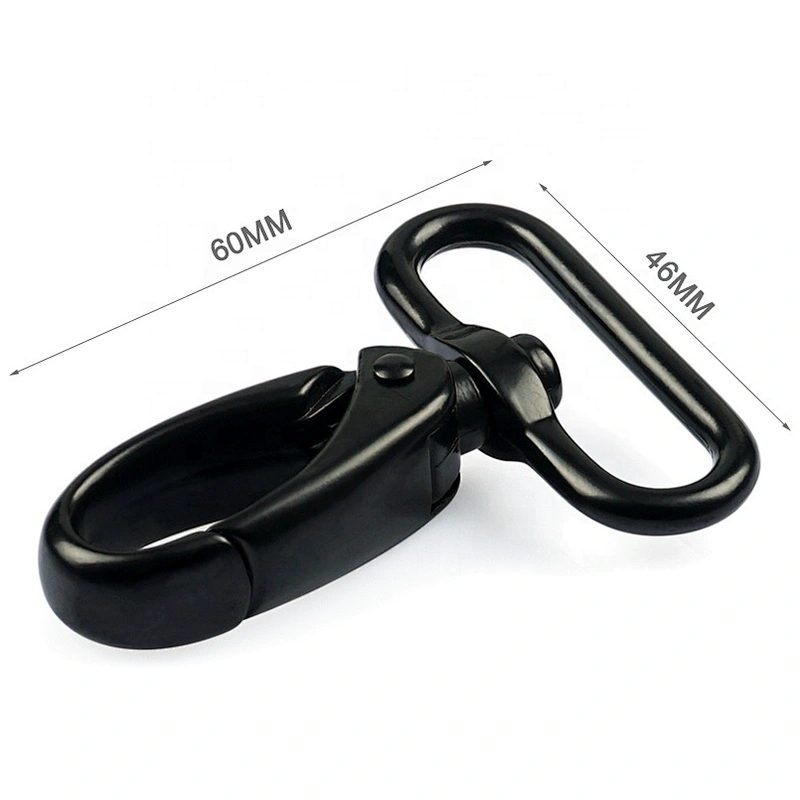 Zinc Alloy Bag Hardware Metal Bag Black Snap Hook, Wholesale Metal Snap Hook for Backpack
