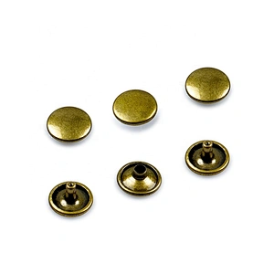 Wholesale 9mm Black Nickel Iron Double Head Cap Metal  Rivet For Garment