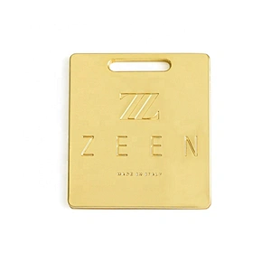 Excellent Bag Accessories Hanging Metal Brand Tags, Custom Engraved Logo Metal Name Tag for Handbags