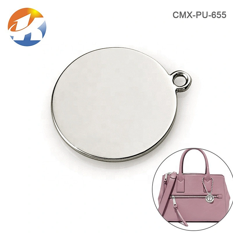 Round With Black Engraved Logo Hang Metal Brand Names Logos