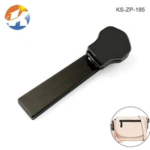 Custom Engraved Zipper Puller Charms, Gun Metal Brand Name Tag Metal Zipper Pull For Bags