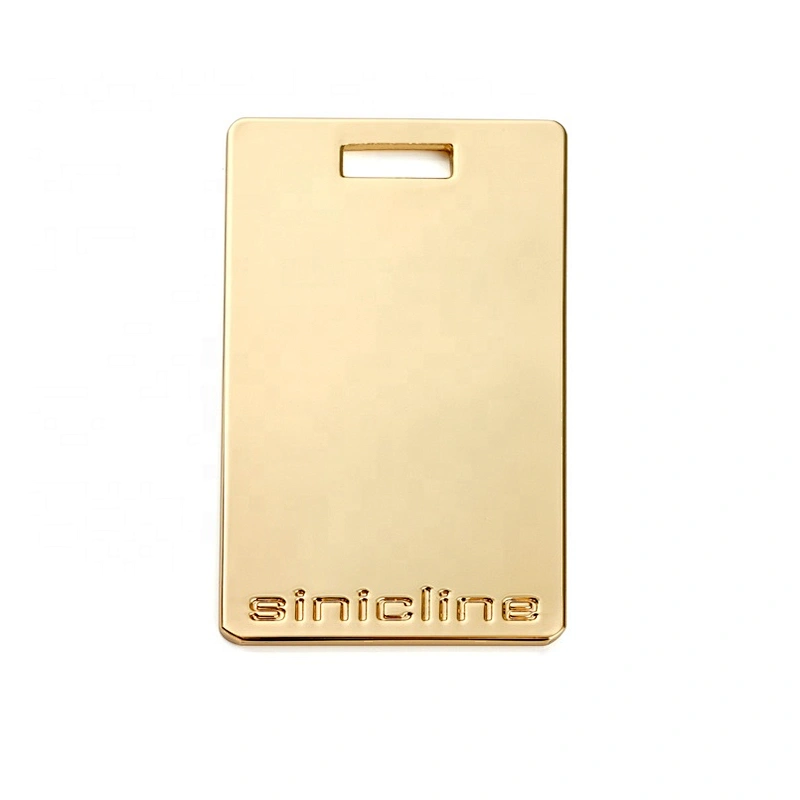 High Quality Handbag Hardware Metal Hang Logo Tag, Custom Gold Metal Name Plate Tags for Handbags^