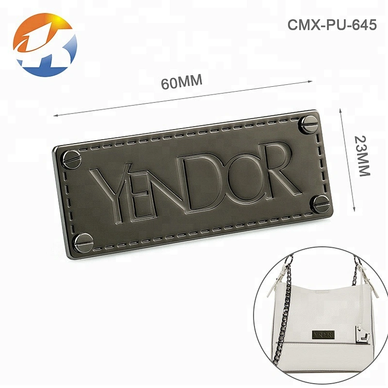 Professional Manufacture Gunmetal Custom Bag Metal Logo