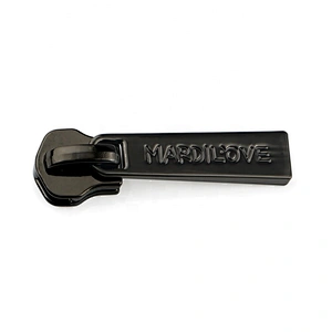 Bag Accessories Metal Black Zipper Pull Tabs, Matte Black Metal Zipper Puller Backpack