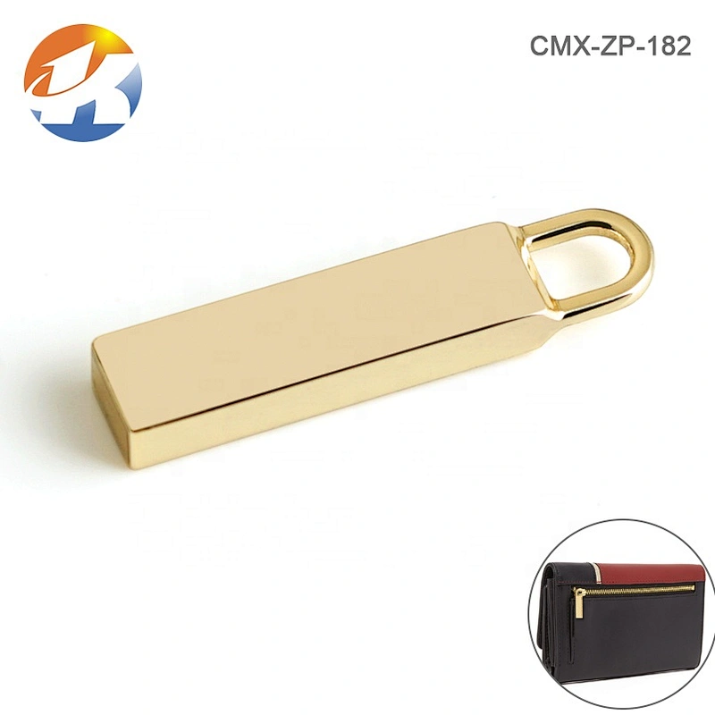 Wholesale Custom Gold Metal Zipper Pull for Bags, Handbag Hardware Zinc Alloy Made Metal Zipper Puller