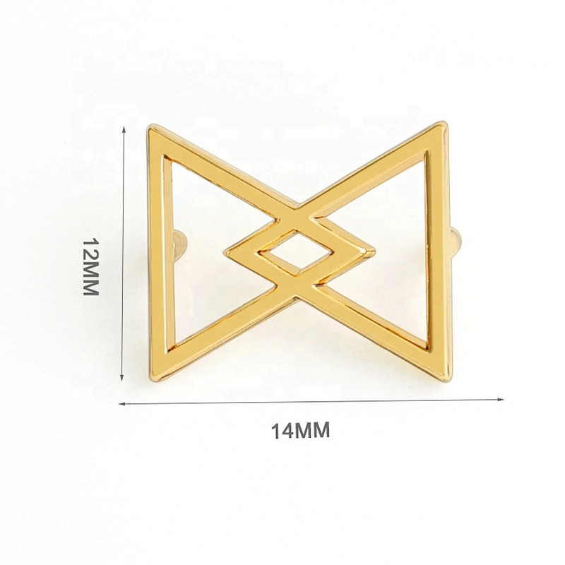 Factory Price Gold Small Brand Metal Logo Tag, Handbag Hardware Custom Metal Label for Wallet*