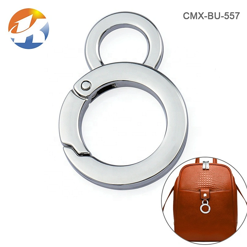 Wholesale Fashion High Quality 20mm Metal Key Ring Clasp, Zinc Alloy Metal Snap Hook with Hole for Bags