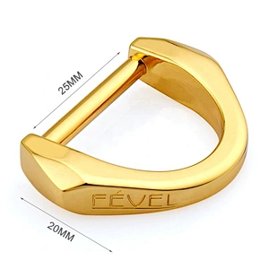 High Quality Design Fashion Gold 2 Inch D Ring Metal Belt Buckle for Clothing