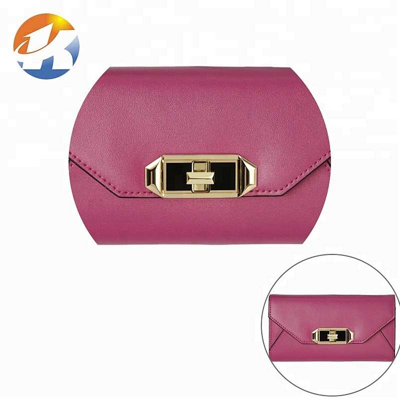 Gold With Black Soft Enamel Metal Handbag Twist Lock