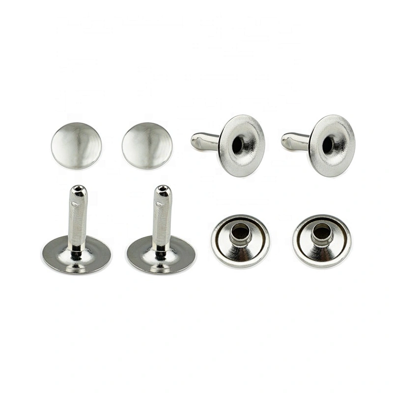 Factory Supply Bag Hardware Single Face Metal Rivet, 10mm Silver Metal Rivet For Garments