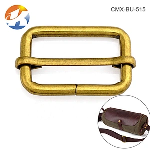 Wholesale Metal Bronze Metal Bag Adjuster Buckle, 38mm Metal Adjustable Buckle for Backpack