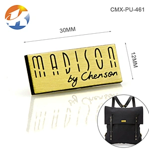 Fashion Hollow Pattern Gold Custom Made Metal Logo Charms