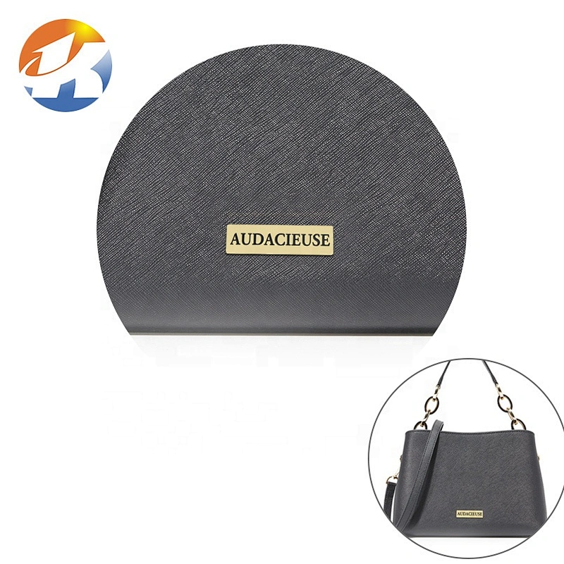 OEM ODM Bag Accessories Zinc Alloy Die-casting Metal Label, Design Gold Engraved Metal Logo Plate for Handbags,