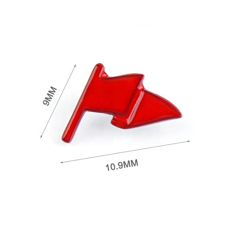 Bag Accessory Small Metal Logo Label, Custom Red Metal Tag for Wallet and Purse