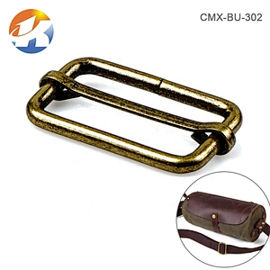 Bag Hardware Manufacturer 1.5 Inch Bronze Irom Metla Buckle, Tri Glide Metal Adjustable Bag Buckle