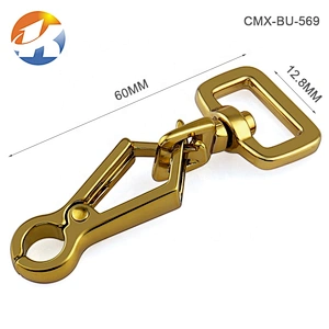 Fashion Special Color Tea Gold Metal Hook Clasp For Bags
