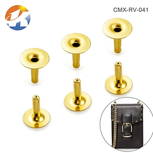 Bag Accessories 12Mm Single Cap Rivet, Custom Metal Gold Rivet For Handbags