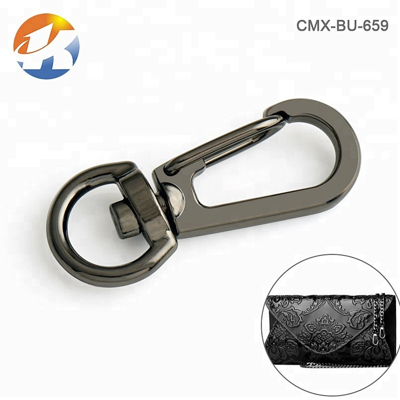 High End Gunmetal Handbag Accessories Metal Snap Dog Hook For Bags