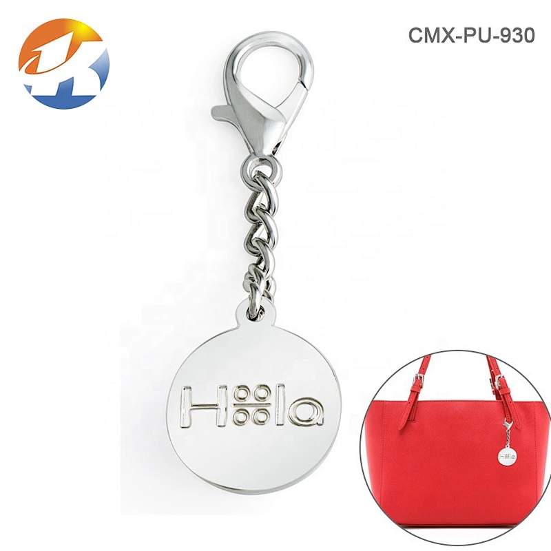 Wholesale Customize Bag Parts Hemispherical Metal Hang Logo Tag For Handbags