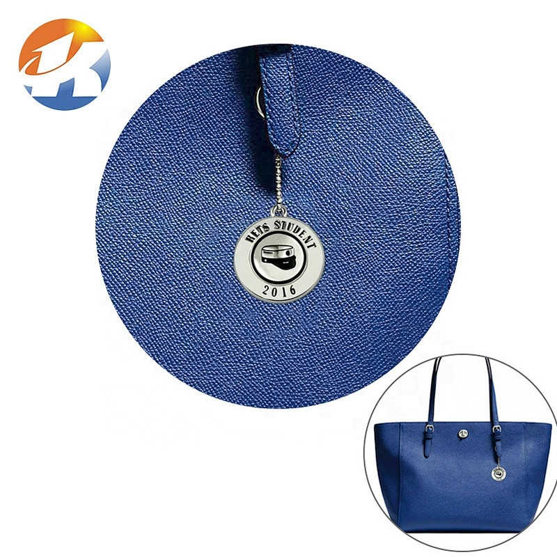 Round Shape Engraved Logo Metal Tag, Custom Made Hang Metal Logo Tag for Bags